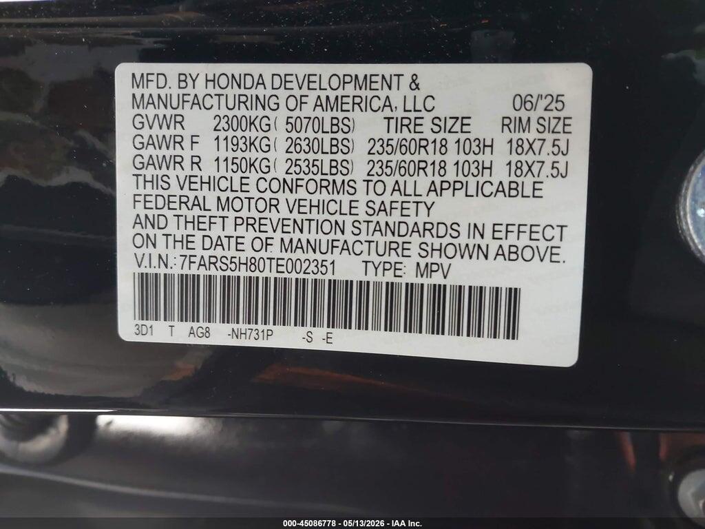 7FARS5H80TE002351 2026 HONDA CR-V HYBRID photo no. 9