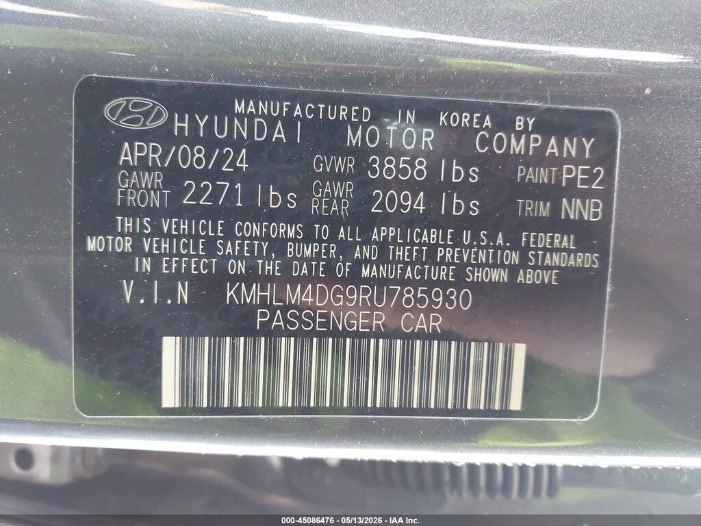 KMHLM4DG9RU785930 2024 HYUNDAI ELANTRA photo no. 9