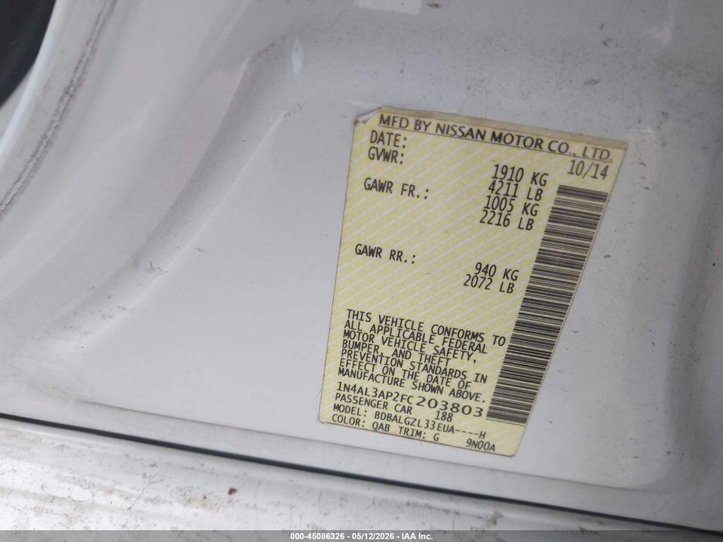 1N4AL3AP2FC203803 2015 NISSAN ALTIMA photo no. 9