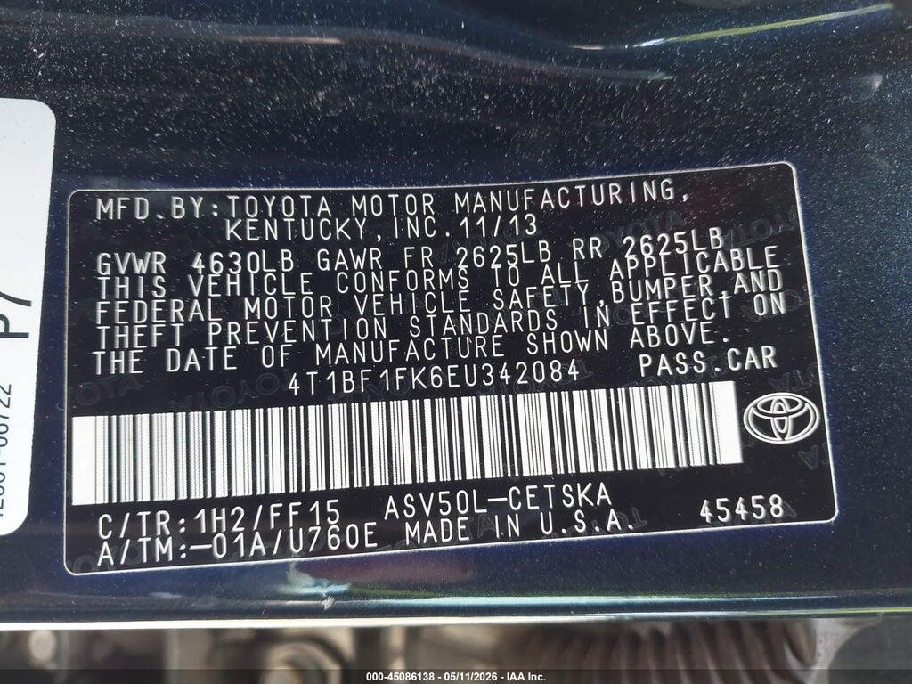 4T1BF1FK6EU342084 2014 TOYOTA CAMRY photo no. 9