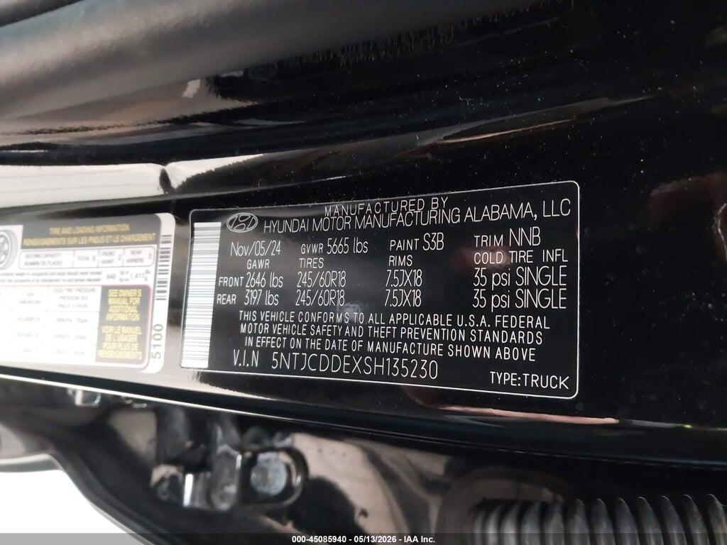 5NTJCDDEXSH135230 2025 HYUNDAI SANTA CRUZ photo no. 9