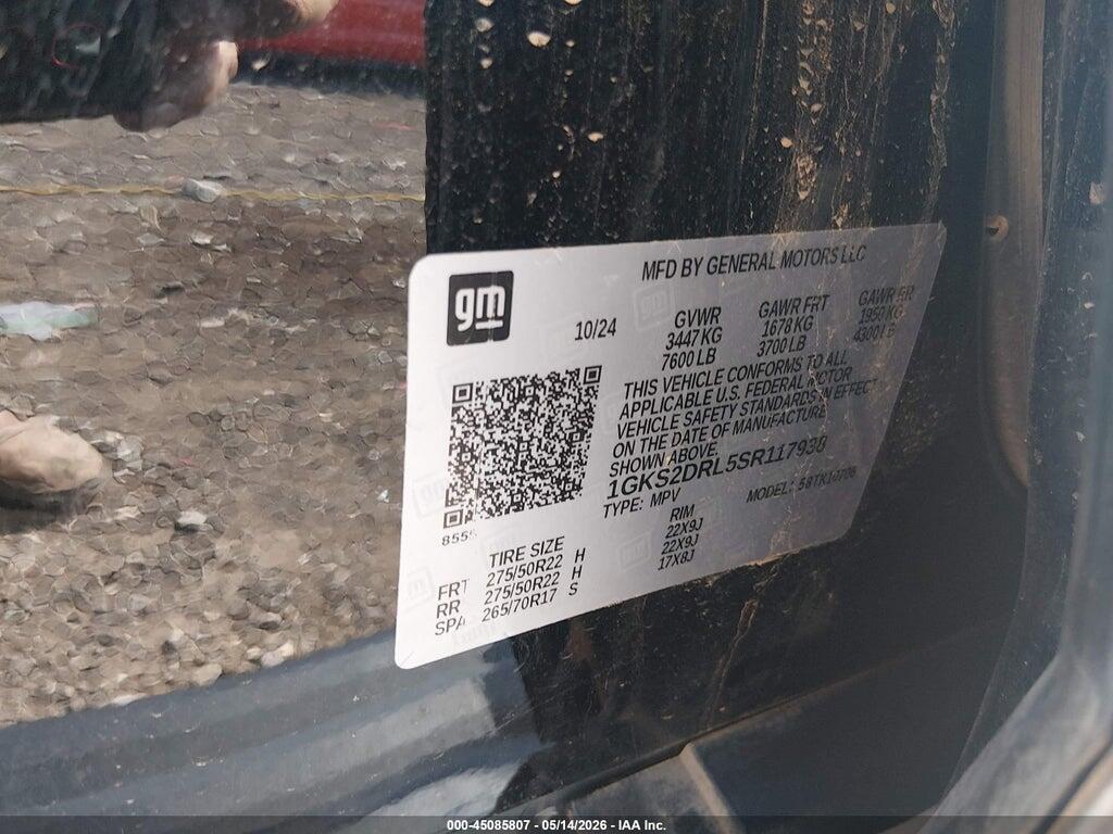 1GKS2DRL5SR117938 2025 GMC YUKON photo no. 9