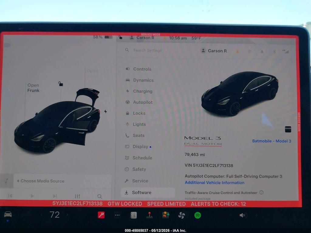5YJ3E1EC2LF713138 2020 TESLA MODEL 3 photo no. 7