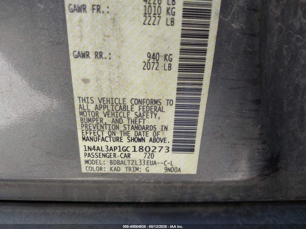 1N4AL3AP1GC180273 2016 NISSAN ALTIMA photo no. 9