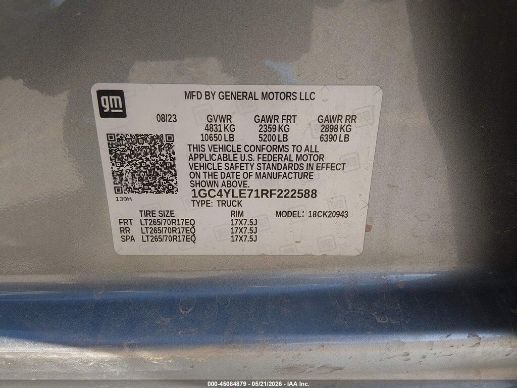 1GC4YLE71RF222588 2024 CHEVROLET SILVERADO 2500HD photo no. 8