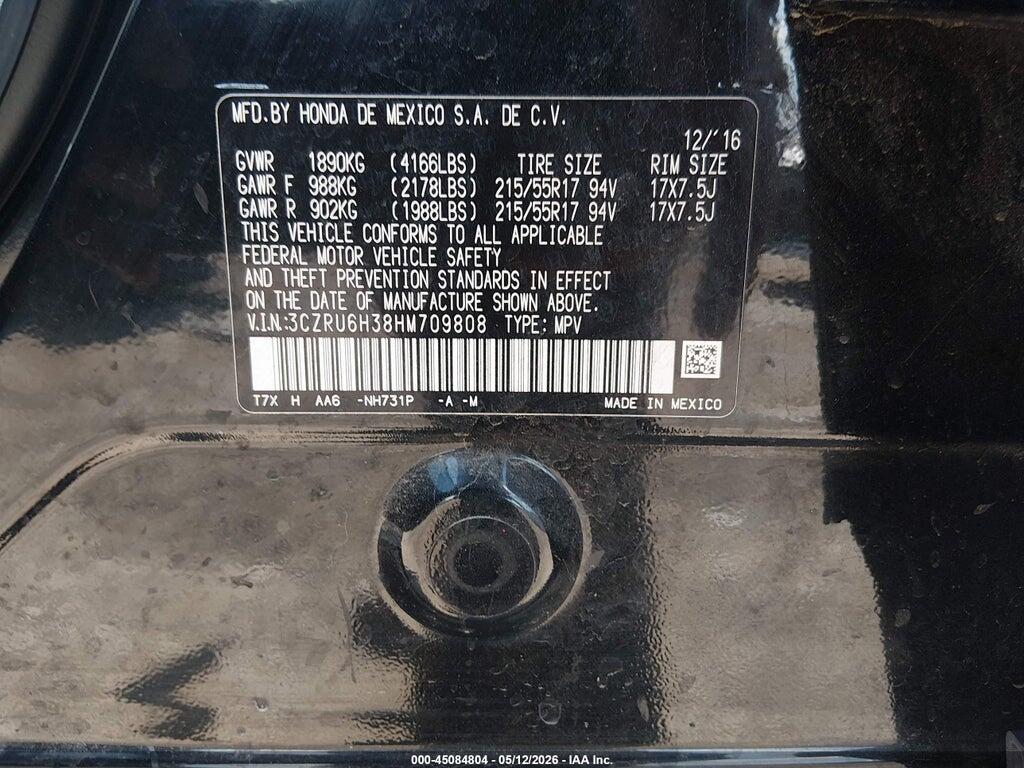 3CZRU6H38HM709808 2017 HONDA HR-V photo no. 9
