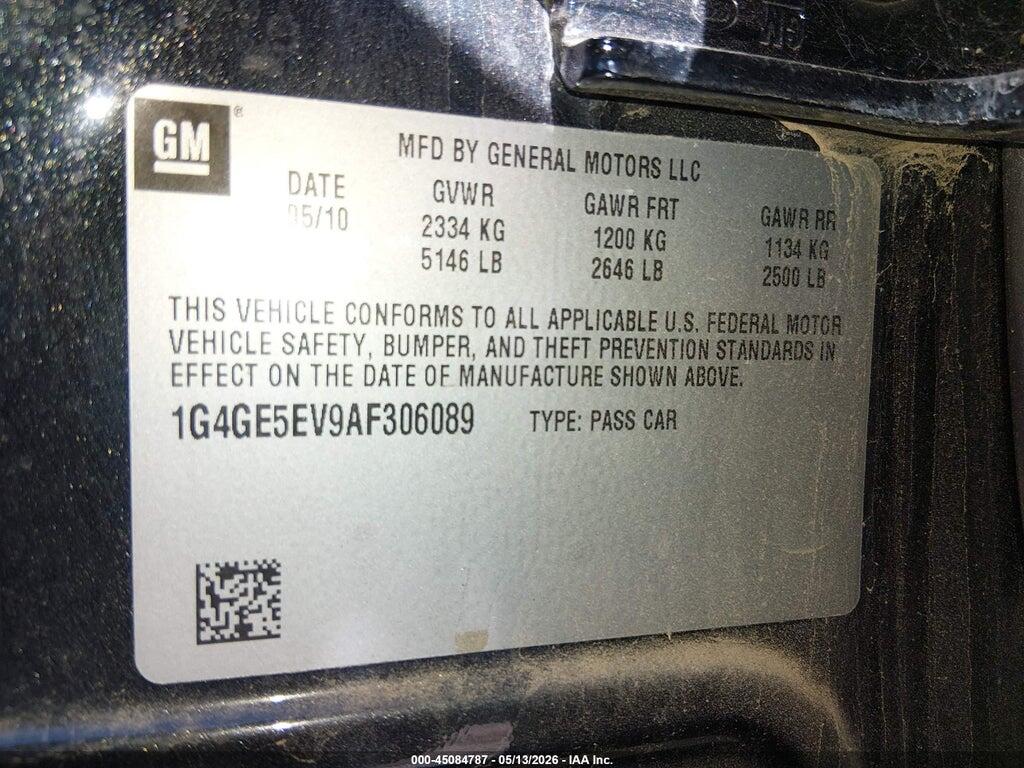 1G4GE5EV9AF306089 2010 BUICK LACROSSE photo no. 9