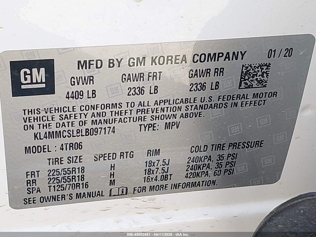KL4MMCSL8LB097174 2020 BUICK ENCORE GX photo no. 9
