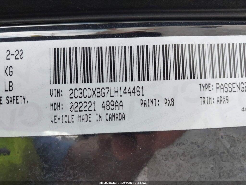 2C3CDXBG7LH144461 2020 DODGE CHARGER photo no. 9