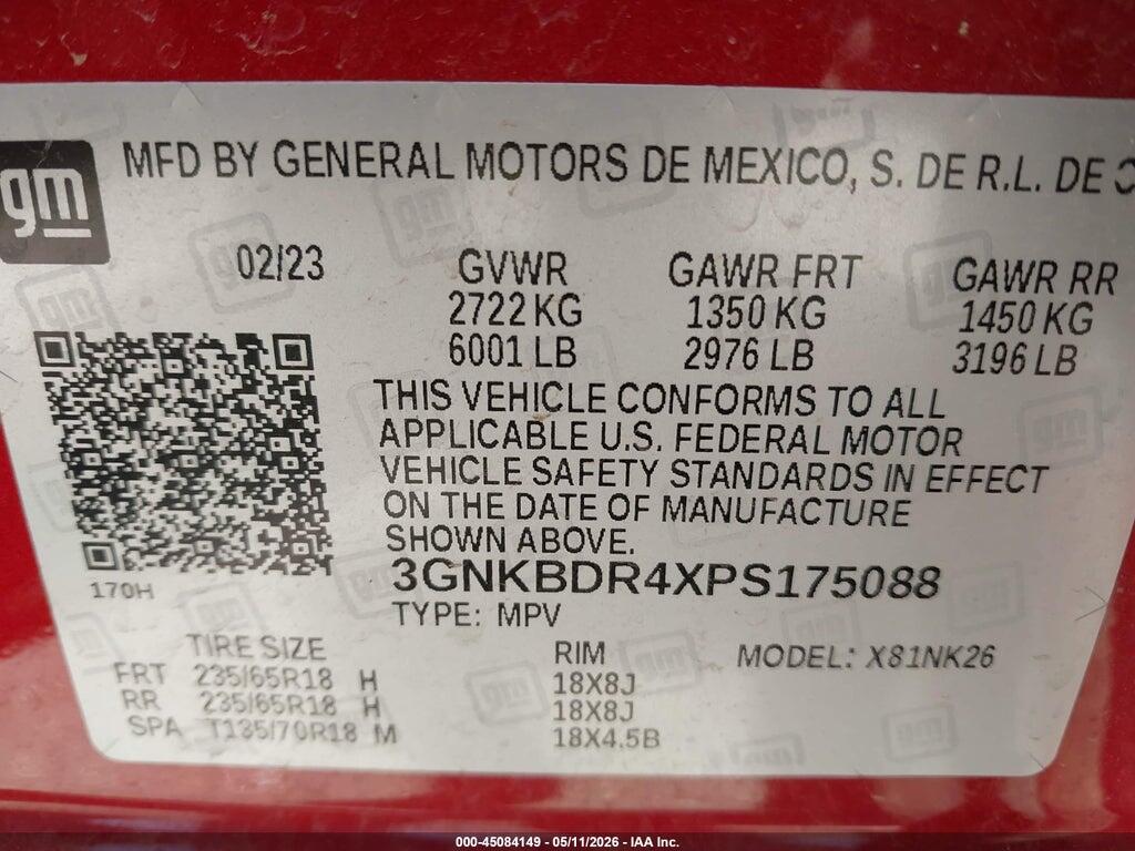 3GNKBDR4XPS175088 2023 CHEVROLET BLAZER photo no. 9