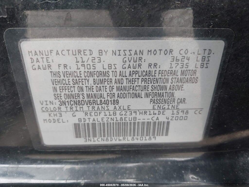 3N1CN8DV6RL840189 2024 NISSAN VERSA photo no. 9