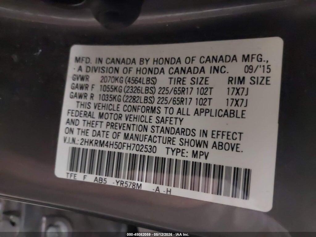2HKRM4H50FH702530 2015 HONDA CR-V photo no. 9