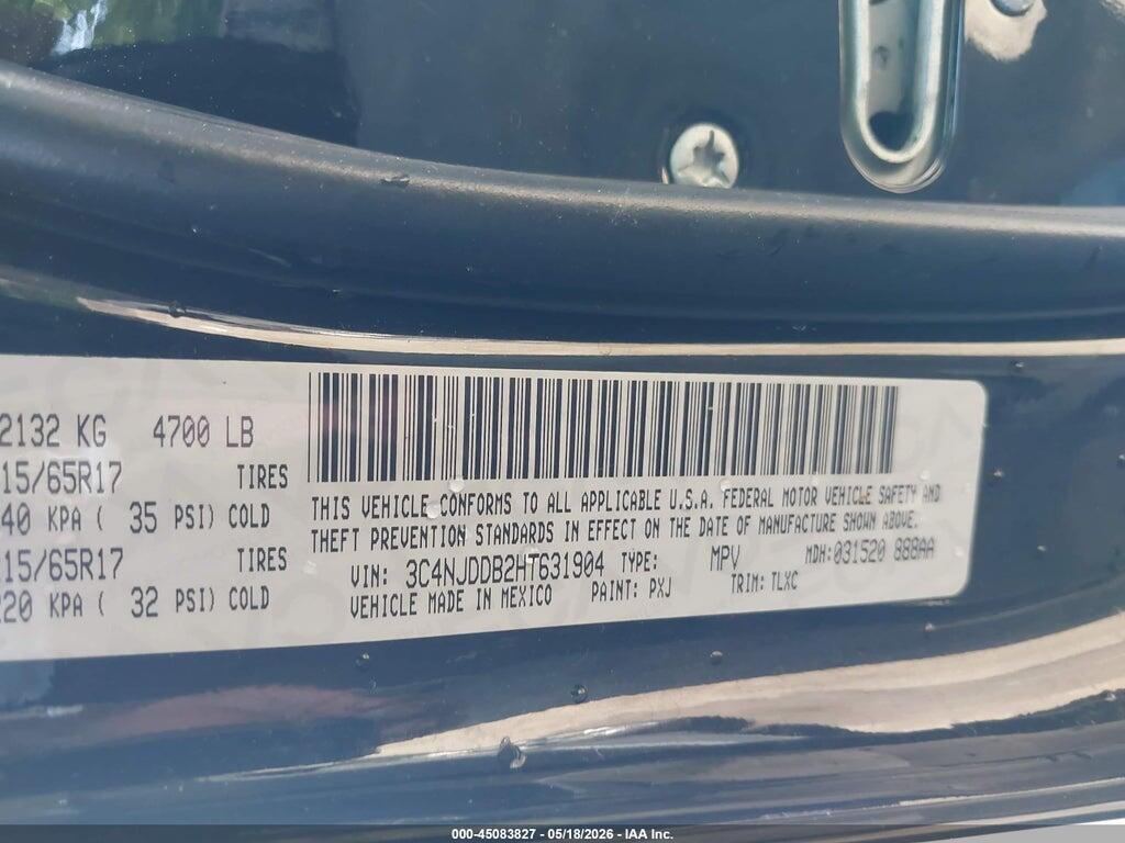 3C4NJDDB2HT631904 2017 JEEP NEW COMPASS photo no. 9