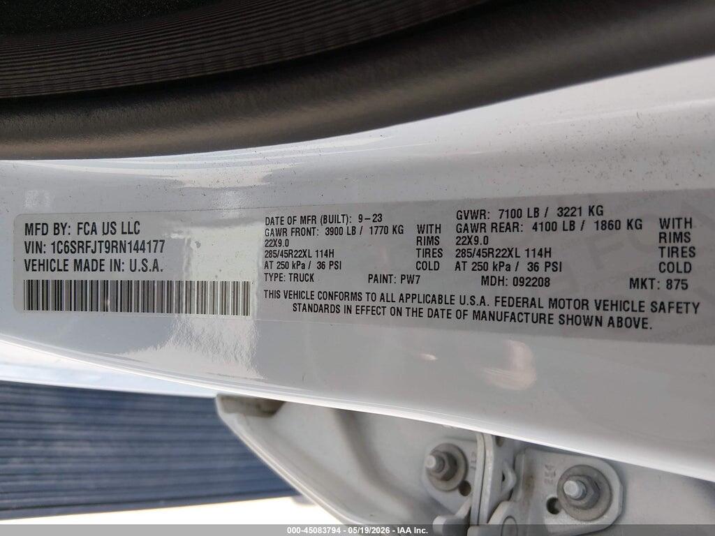 1C6SRFJT9RN144177 2024 RAM 1500 photo no. 9