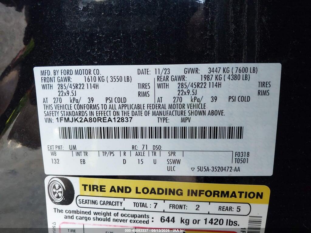 1FMJK2A80REA12837 2024 FORD EXPEDITION photo no. 9