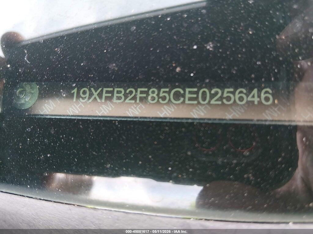 19XFB2F85CE025646 2012 HONDA CIVIC photo no. 9