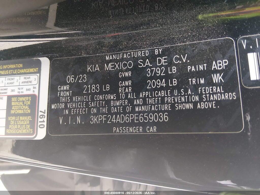3KPF24AD6PE659036 2023 KIA FORTE photo no. 9