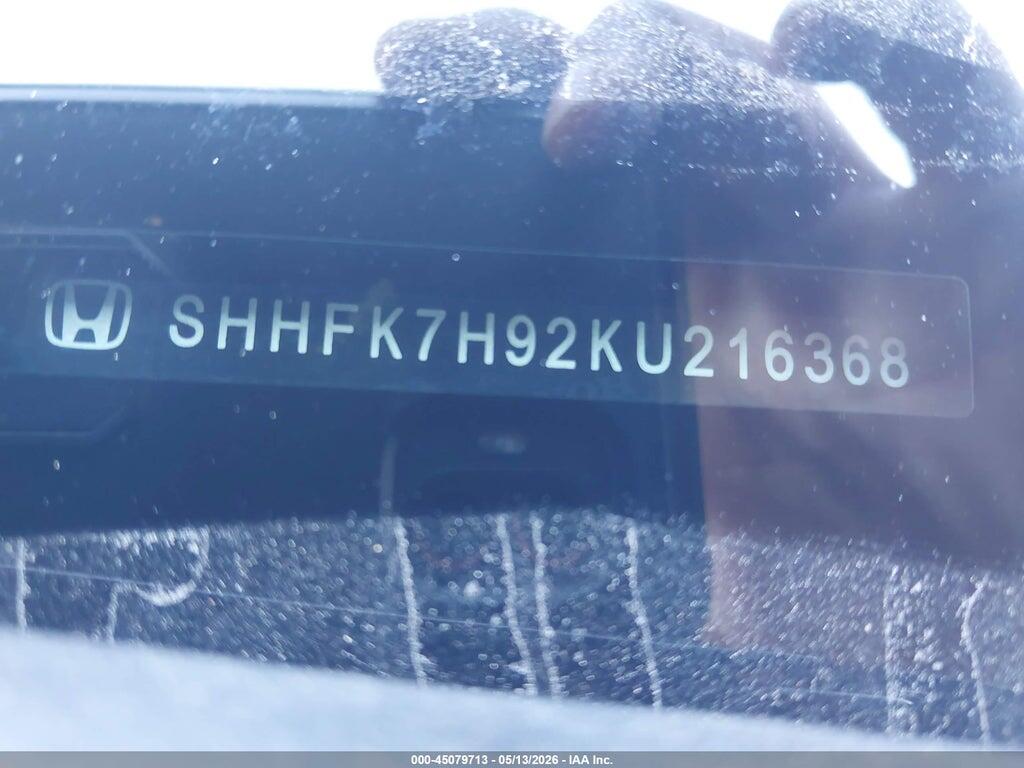 SHHFK7H92KU216368 2019 HONDA CIVIC photo no. 9