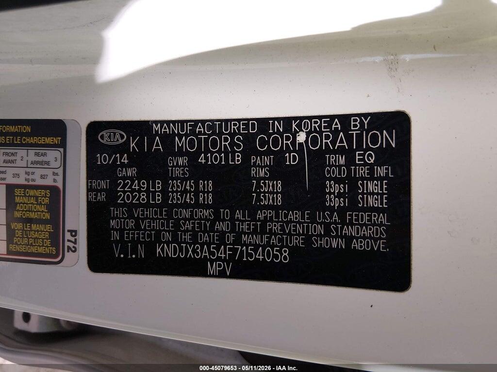 KNDJX3A54F7154058 2015 KIA SOUL photo no. 9