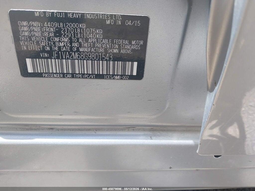 JF1VA2M68G9801543 2016 SUBARU WRX STI photo no. 9