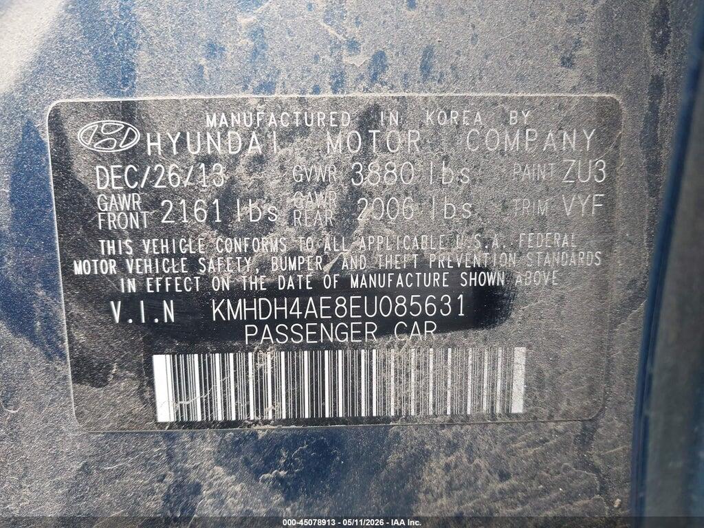 KMHDH4AE8EU085631 2014 HYUNDAI ELANTRA photo no. 9