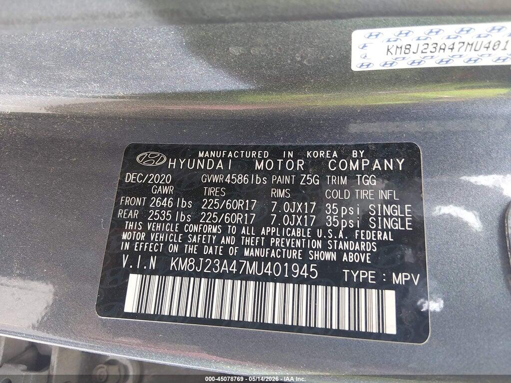 KM8J23A47MU401945 2021 HYUNDAI TUCSON photo no. 9