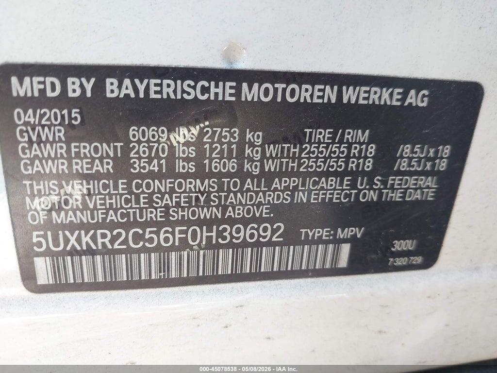 5UXKR2C56F0H39692 2015 BMW X5 photo no. 9