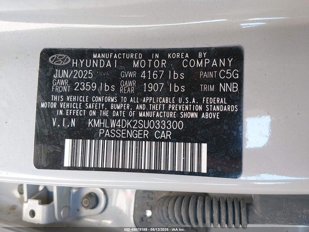 KMHLW4DK2SU033300 2025 HYUNDAI ELANTRA N photo no. 9
