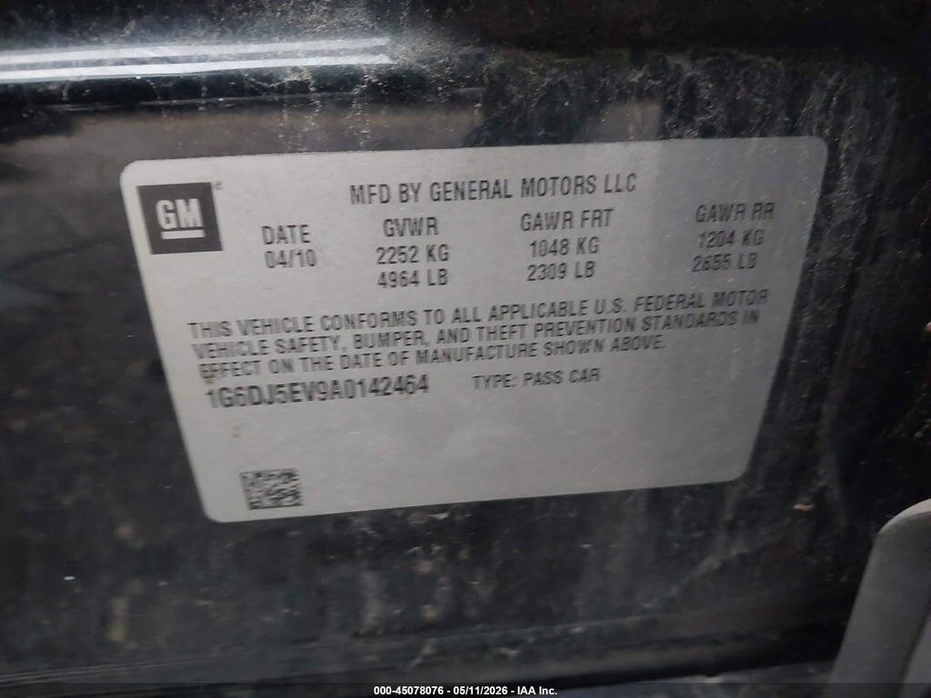 1G6DJ5EV9A0142464 2010 CADILLAC CTS photo no. 9
