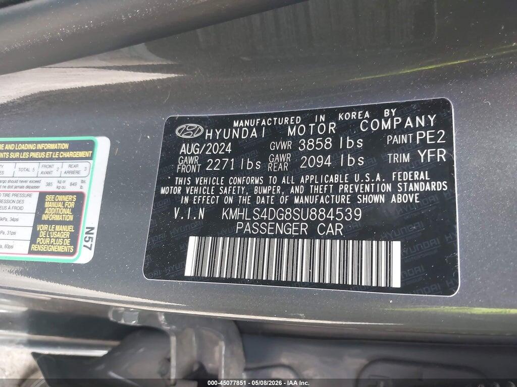 KMHLS4DG8SU884539 2025 HYUNDAI ELANTRA photo no. 9