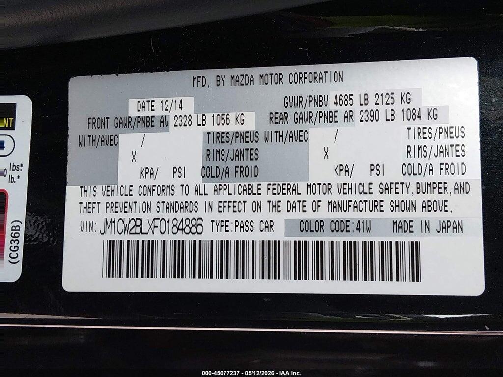 JM1CW2BLXF0184886 2015 MAZDA MAZDA5 photo no. 9