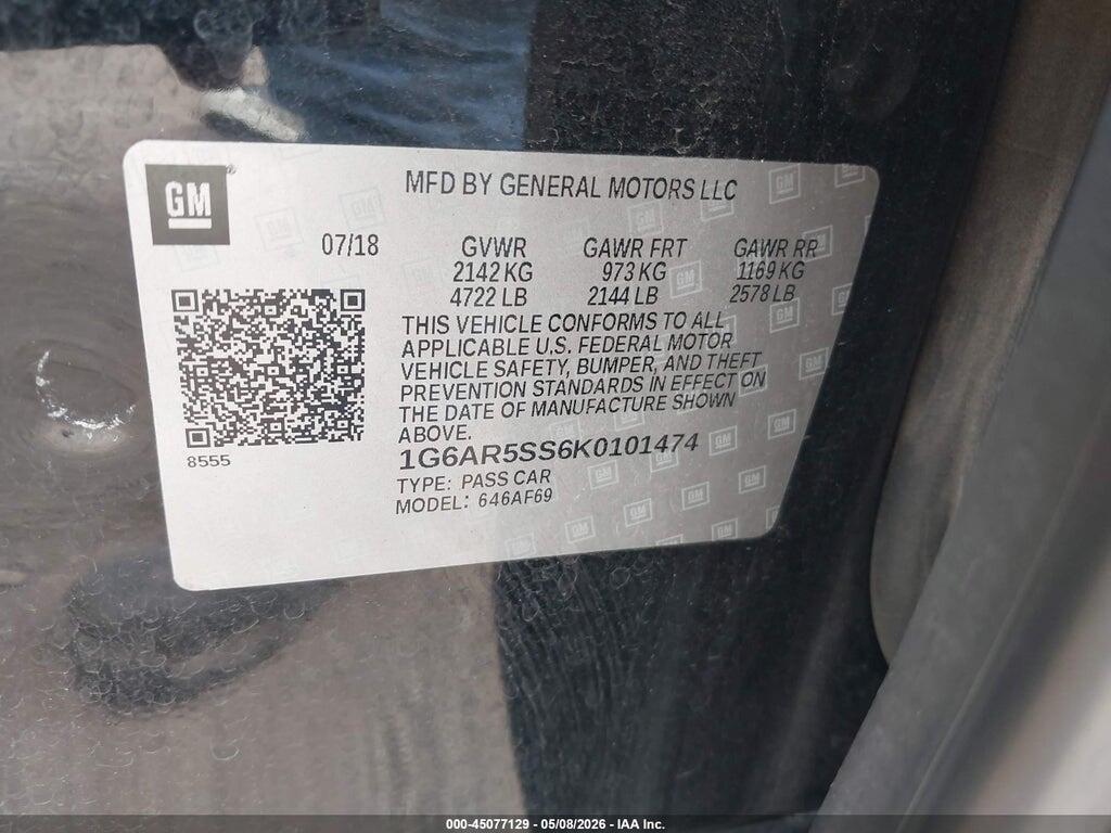 1G6AR5SS6K0101474 2019 CADILLAC CTS photo no. 9