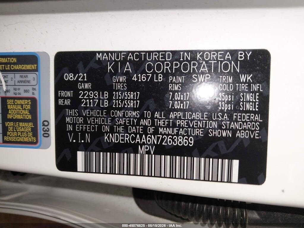 KNDERCAA6N7263869 2022 KIA SELTOS photo no. 9