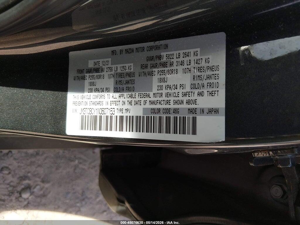 JM3TCBCY1N0607153 2022 MAZDA CX-9 photo no. 9