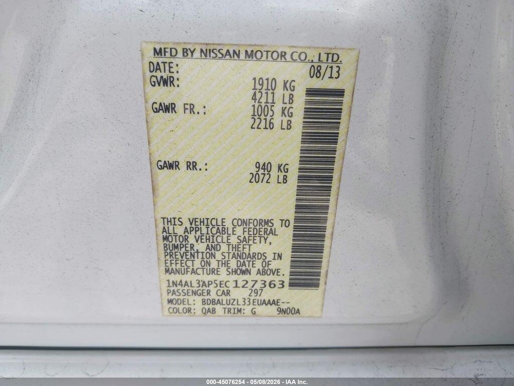 1N4AL3AP5EC127363 2014 NISSAN ALTIMA photo no. 9