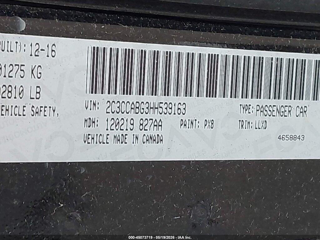 2C3CCABG3HH539163 2017 CHRYSLER 300 photo no. 9