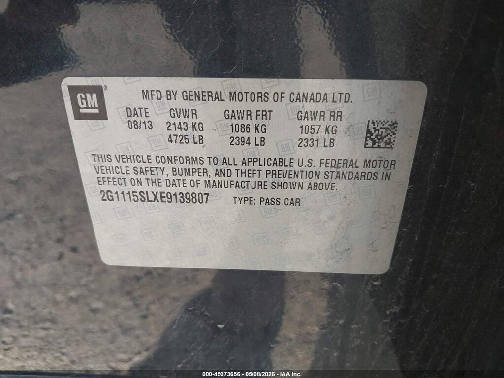 2G1115SLXE9139807 2014 CHEVROLET IMPALA photo no. 9