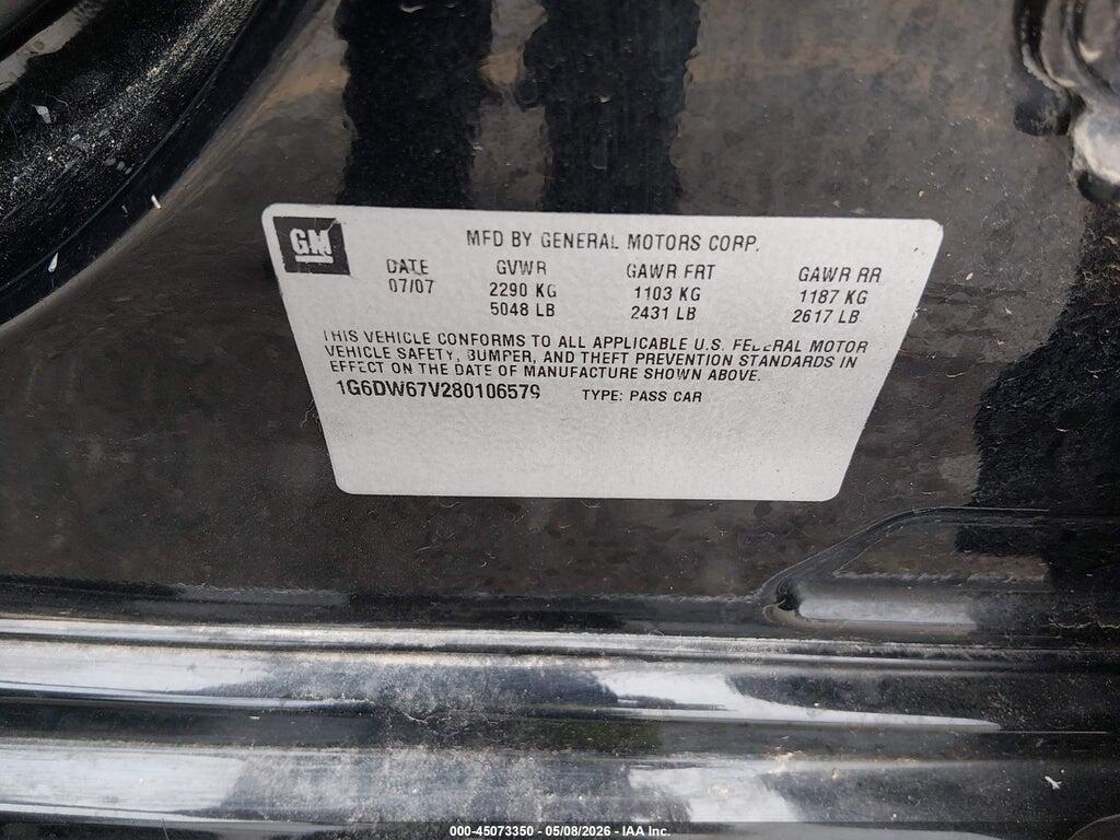 1G6DW67V280106579 2008 CADILLAC STS photo no. 9