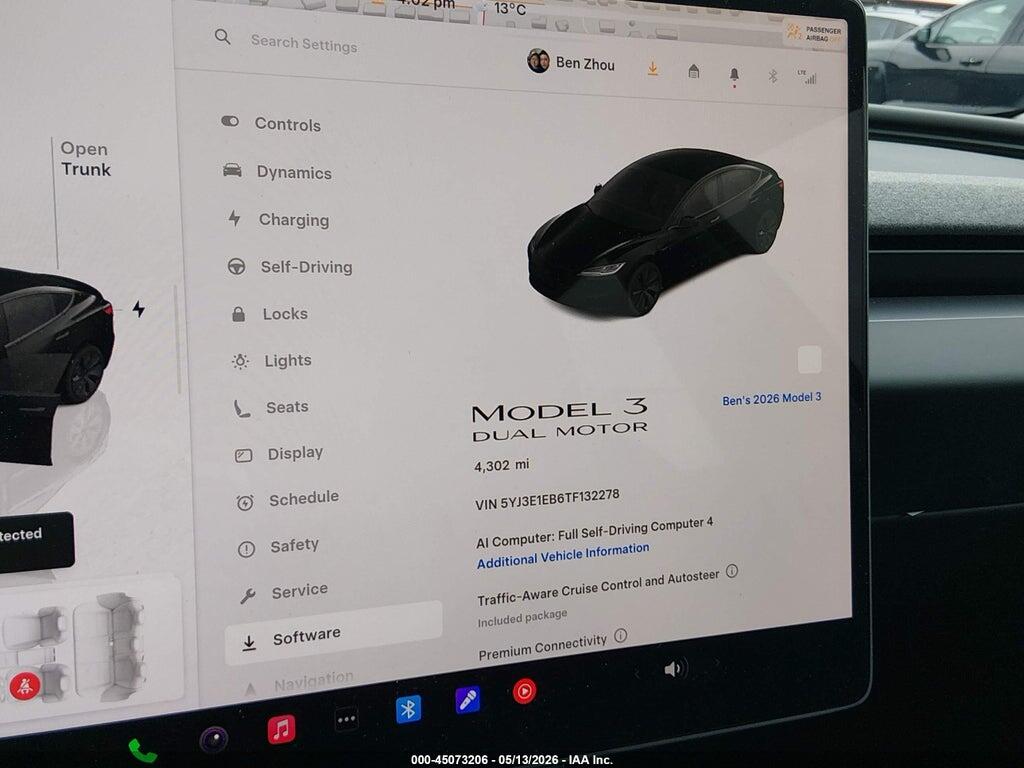 5YJ3E1EB6TF132278 2026 TESLA MODEL 3 photo no. 7