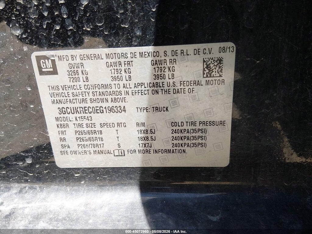 3GCUKREC0EG196334 2014 CHEVROLET SILVERADO 1500 photo no. 9