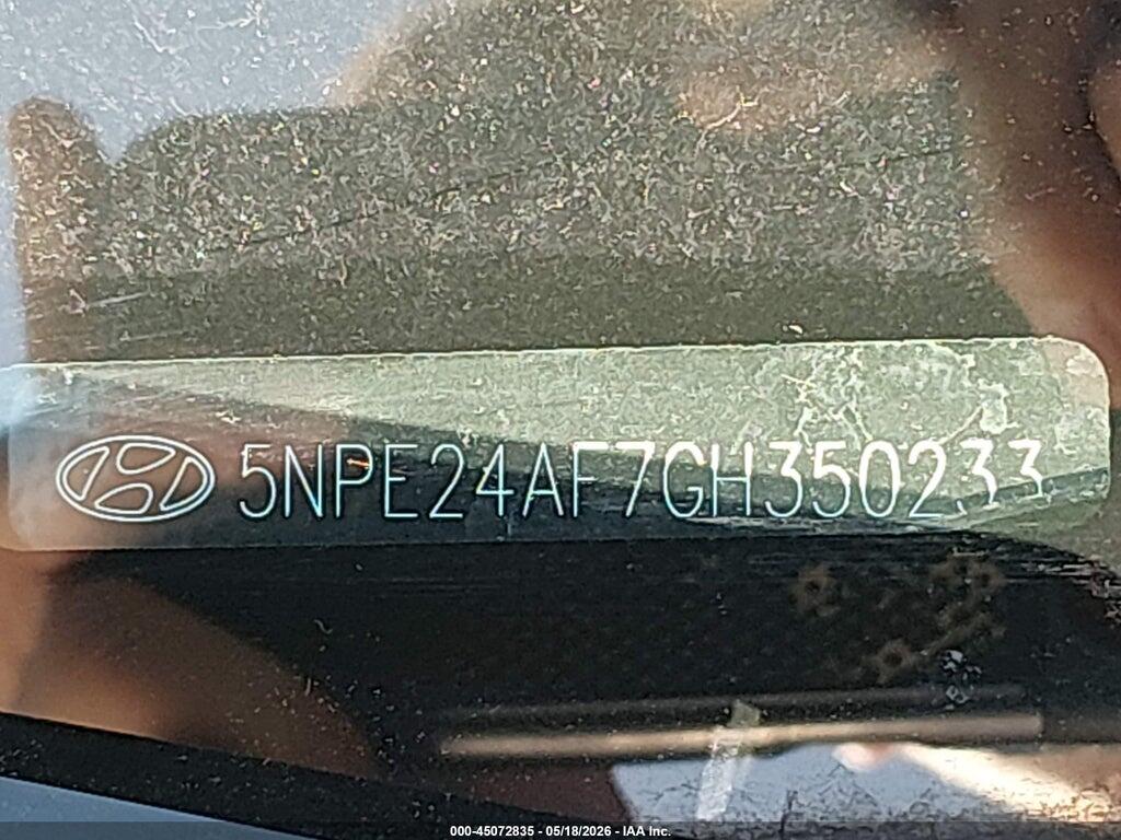 5NPE24AF7GH350233 2016 HYUNDAI SONATA photo no. 9