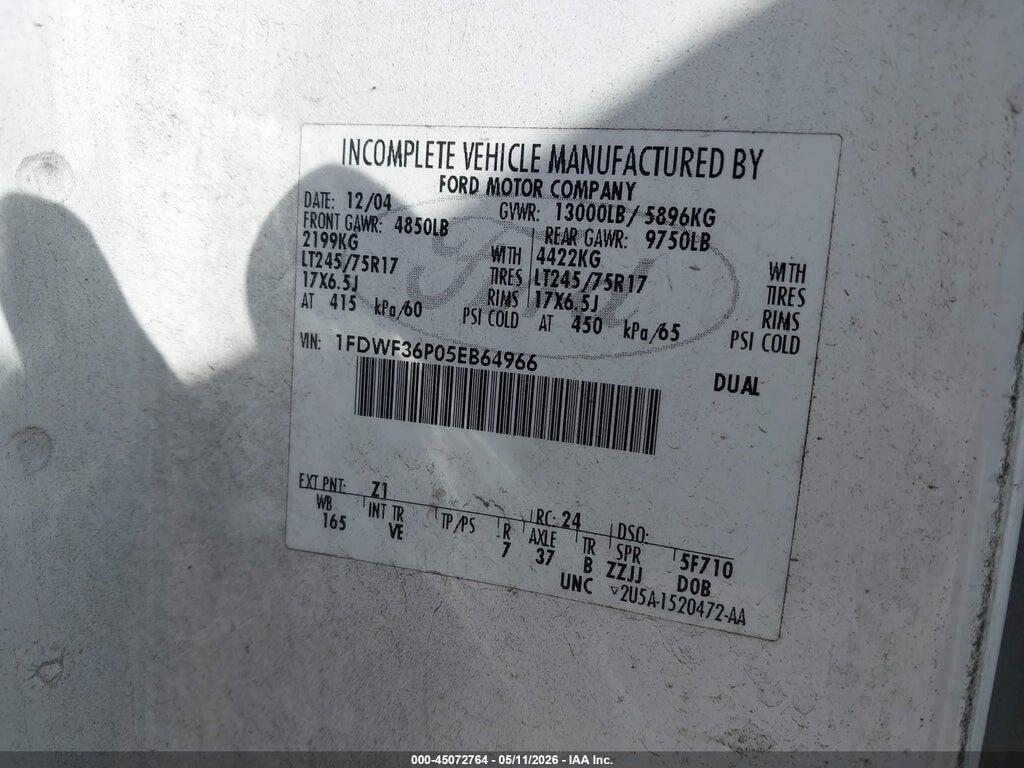 1FDWF36P05EB64966 2005 FORD F-350 photo no. 8
