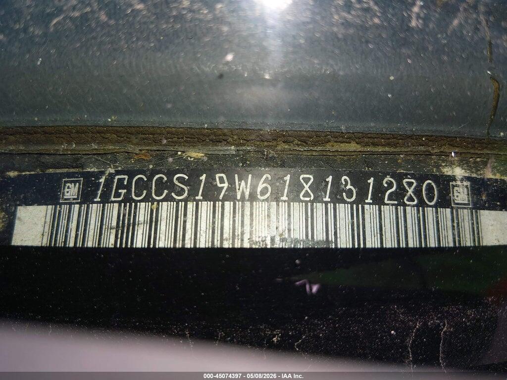 1GCCS19W618131280 2001 CHEVROLET S-10 photo no. 9