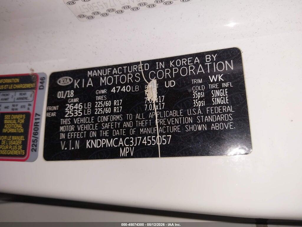 KNDPMCAC3J7455057 2018 KIA SPORTAGE photo no. 9