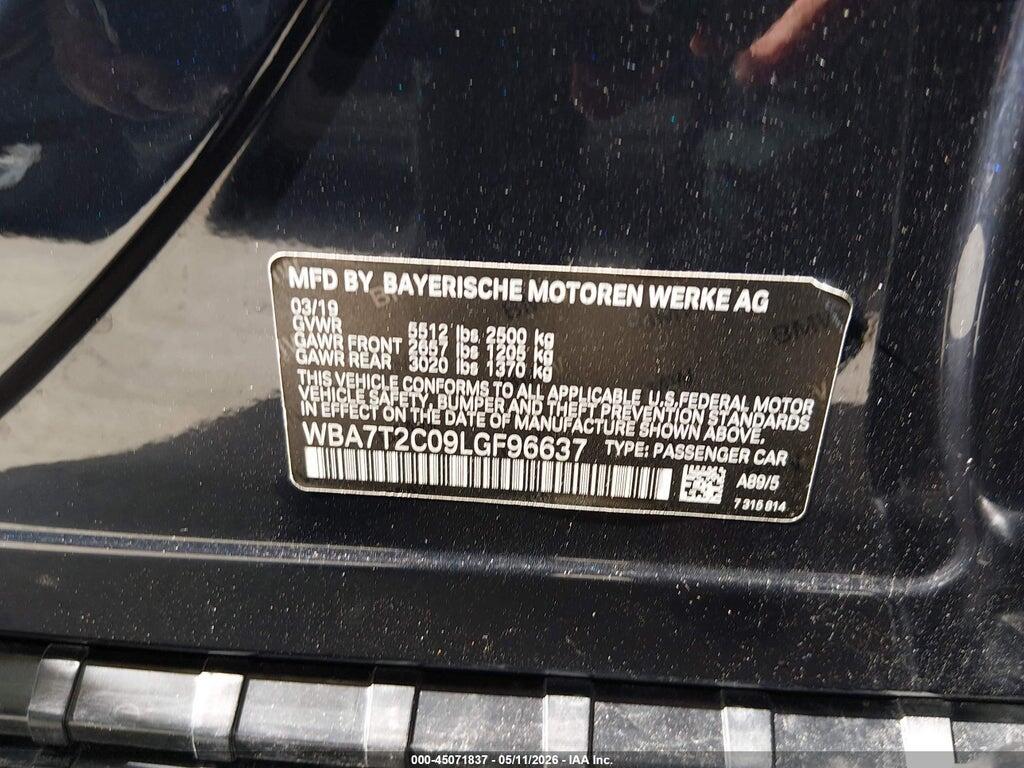 WBA7T2C09LGF96637 2020 BMW 740I photo no. 9
