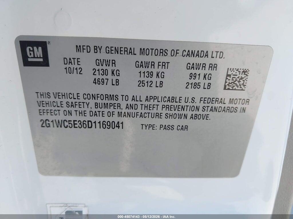 2G1WC5E36D1169041 2013 CHEVROLET IMPALA photo no. 9