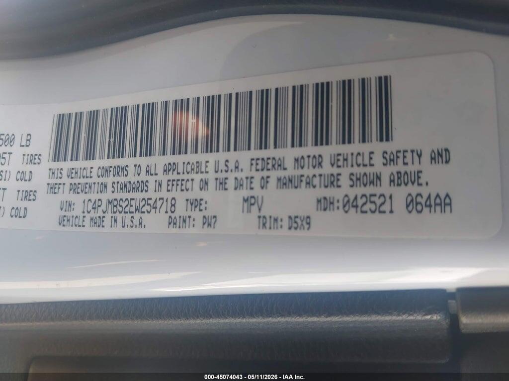 1C4PJMBS2EW254718 2014 JEEP CHEROKEE photo no. 9