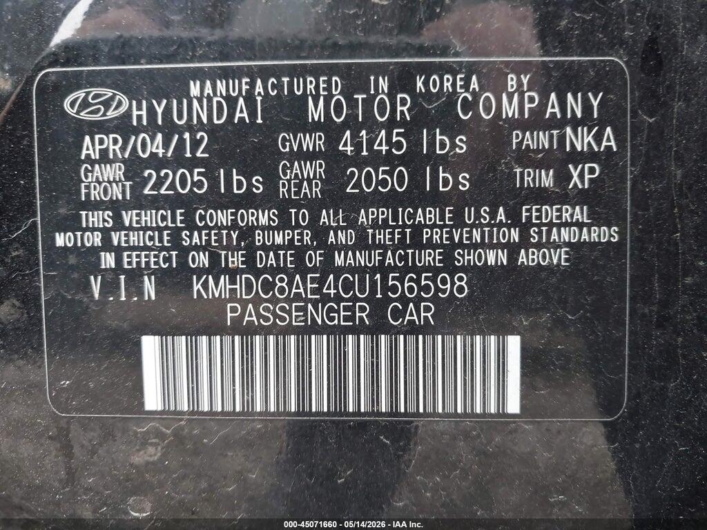 KMHDC8AE4CU156598 2012 HYUNDAI ELANTRA TOURING photo no. 9