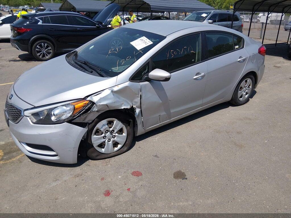 KNAFK4A60G5525648 2016 KIA FORTE photo no. 2