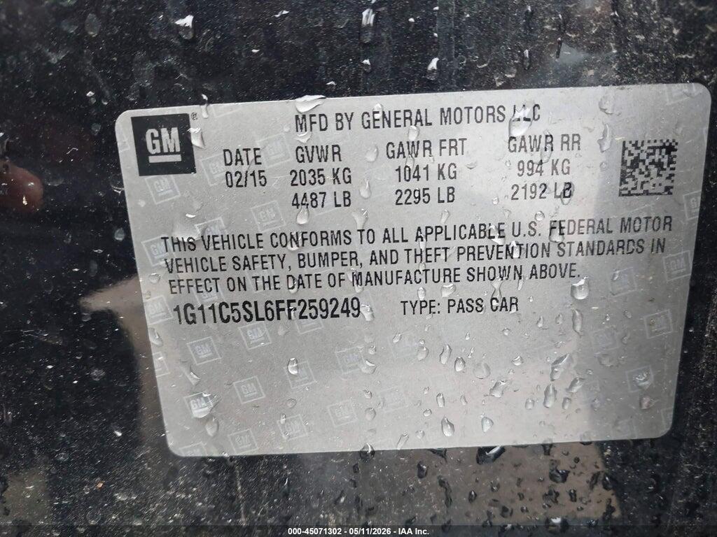 1G11C5SL6FF259249 2015 CHEVROLET MALIBU photo no. 9